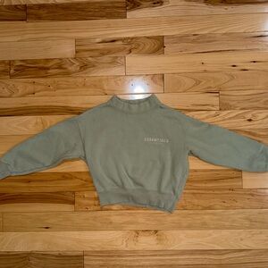 ESSENTIALS Cropped Sweatshirt in Sage